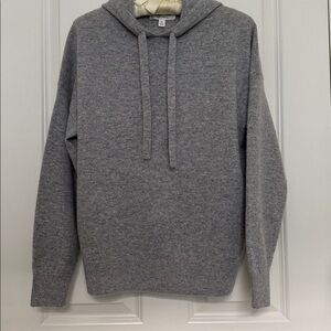 Nordstrom 100% Cashmere Sweater Hoodie, Women XS, Grey Formal